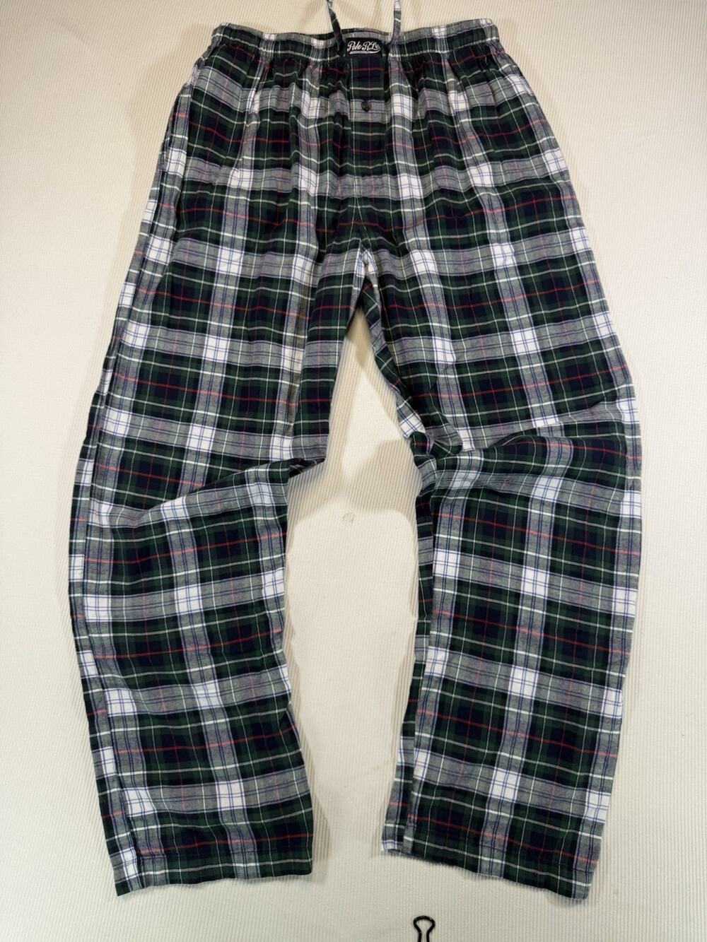 Polo Ralph Lauren Men's Cotton Flannel Plaid Pajama Pants Elastic Waist M